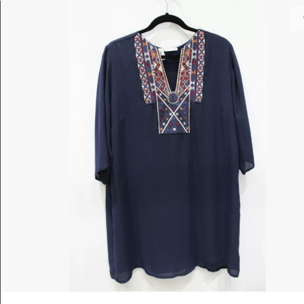 Golbary‎ embroidered blouse womens 42 top pullover
